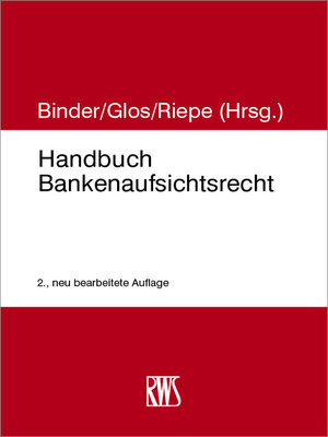 cover image of Handbuch Bankenaufsichtsrecht